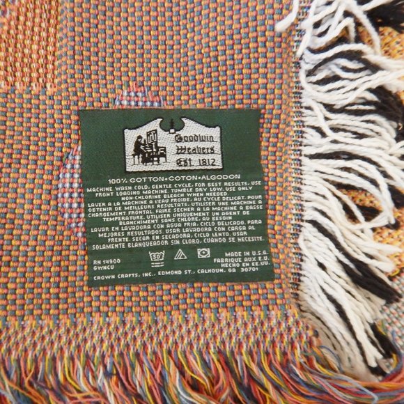 1996 Goodwin Weavers Pillow Buddies Kids Tapestry Throw Blanket Nursery Animals - Picture 3 of 16